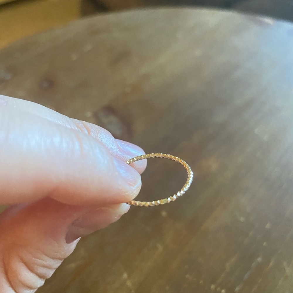 Windblown “Abundance” Stackable Gold Ring - image 2